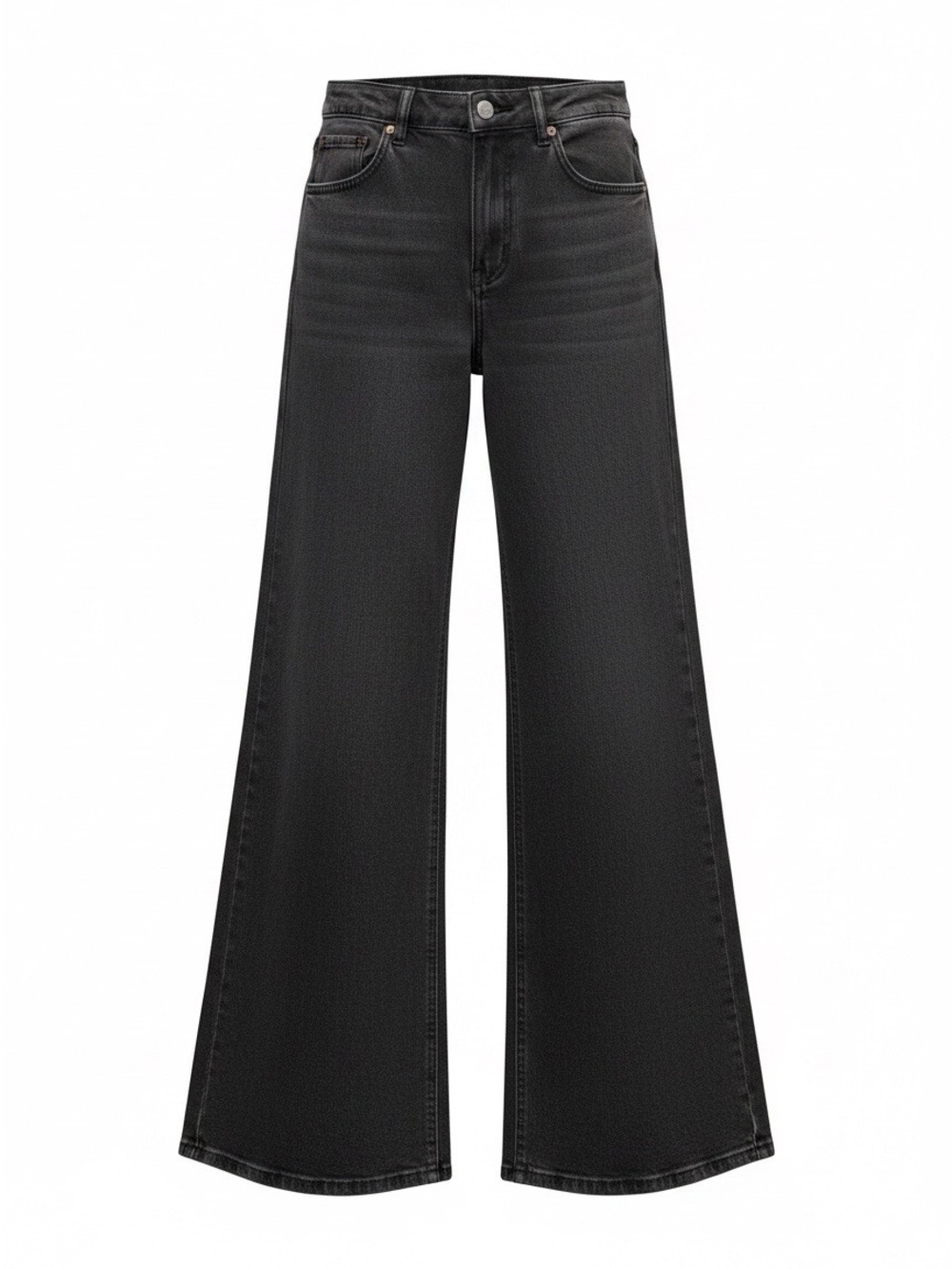 H&M Classic High-Waist Wide Leg Jeans - Black